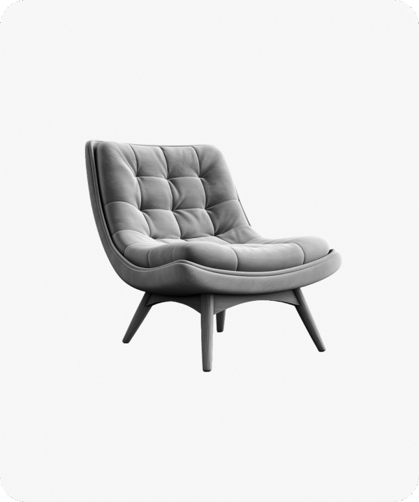 Modern chair with pillow